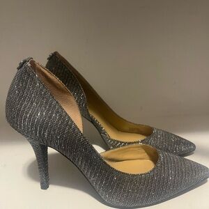 Michael Kors Silver and Black Women's Heels.NWOT